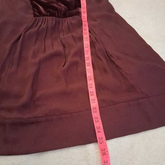 Anthropologie Maeve Women's Size Small Plum Burgundy Velvet Tunic Dress - Picture 14 of 15